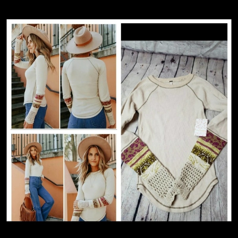 Free People NWT In the Mix Cuff Thermal Size XS